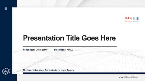 Municipal University of Administration in Lower Saxony Thesis Proposal/Graduation Defense PPT Template