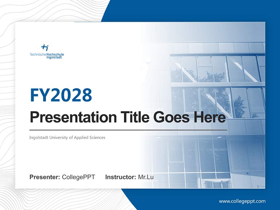 Ingolstadt University of Applied Sciences Academic Presentation/Research Findings Report PPT Template4:3 ratio PPT effect preview image5