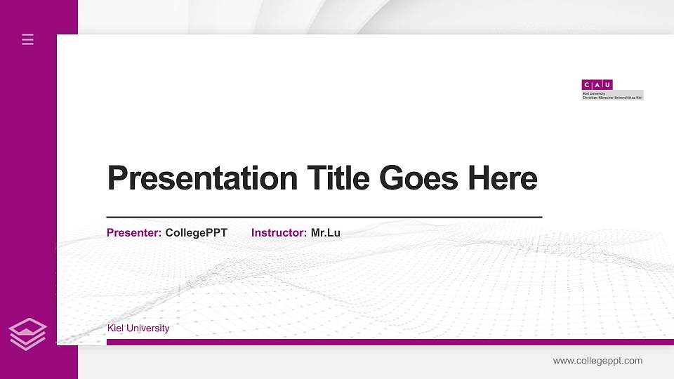 Kiel University Thesis Proposal/Graduation Defense PPT Template16:9 ratio PPT effect preview image