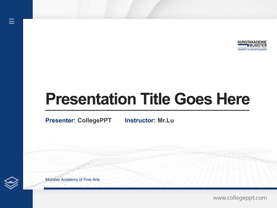 Münster Academy of Fine Arts Thesis Proposal/Graduation Defense PPT Template4:3 ratio PPT effect preview image5