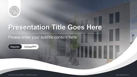 Leipzig University – Jahnallee campus Lecture Sharing and Networking Event PPT Template
