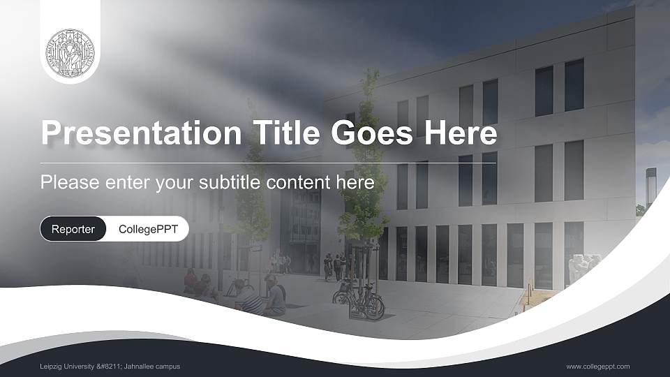 Leipzig University – Jahnallee campus Lecture Sharing and Networking Event PPT Template16:9 ratio PPT effect preview image