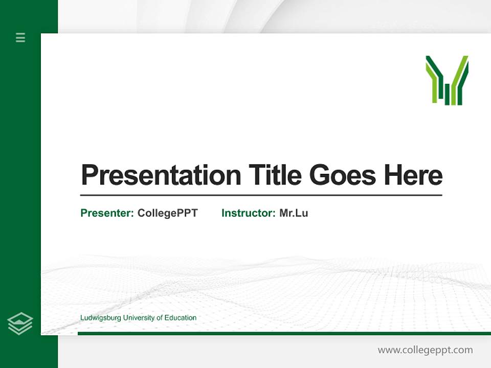Ludwigsburg University of Education Thesis Proposal/Graduation Defense PPT Template4:3 ratio PPT effect preview image5