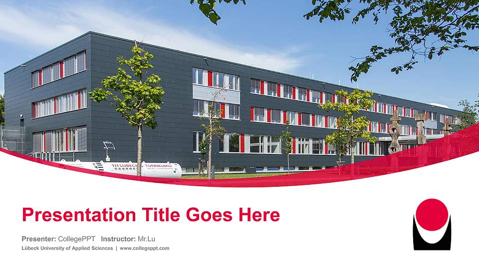 Lübeck University of Applied Sciences Course/Courseware Creation PPT Template16:9 ratio PPT effect preview image