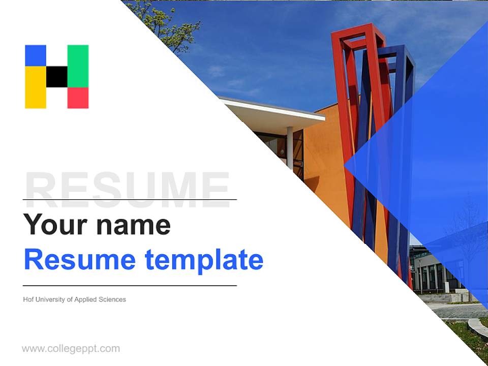Hof University of Applied Sciences Resume PPT Template4:3 ratio PPT effect preview image5