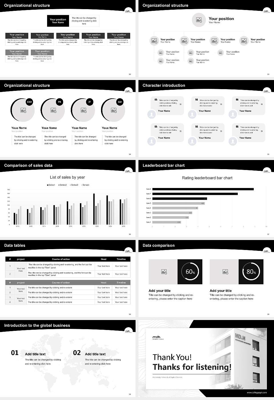 Mediadesign University of Applied Sciences Academic Presentation/Research Findings Report PPT Template16:9 ratio PPT effect preview image4