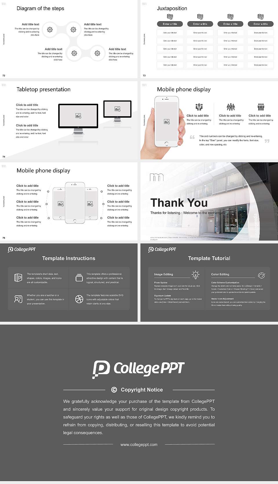Macromedia University of Applied Sciences Stuttgart Competition/Entrepreneurship Contest PPT Template16:9 ratio PPT effect preview image9