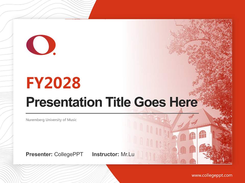 Nuremberg University of Music Academic Presentation/Research Findings Report PPT Template4:3 ratio PPT effect preview image5