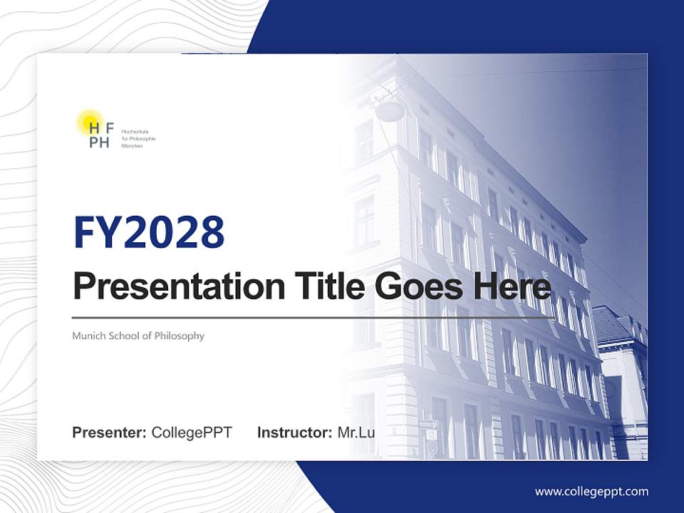 Munich School of Philosophy Academic Presentation/Research Findings Report PPT Template4:3 ratio PPT effect preview image5