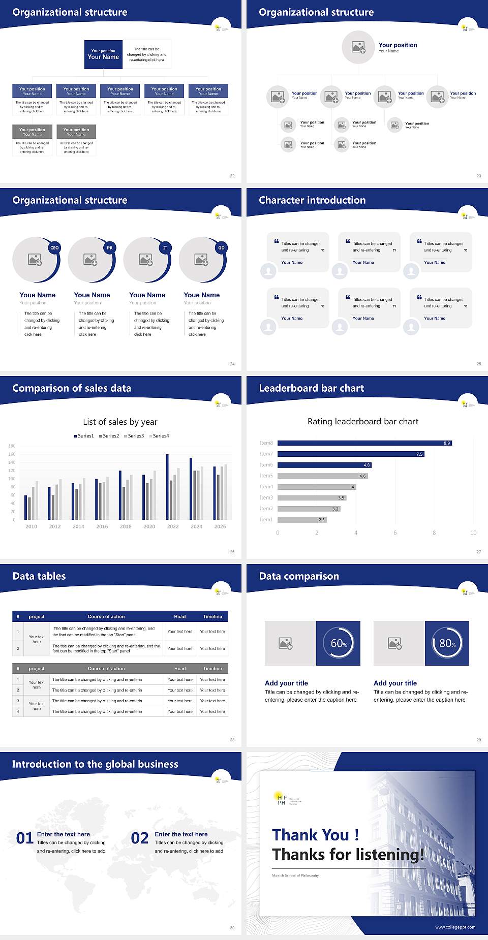 Munich School of Philosophy Academic Presentation/Research Findings Report PPT Template4:3 ratio PPT effect preview image4