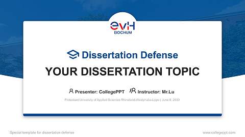 Protestant University of Applied Sciences Rhineland-Westphalia-Lippe Graduation Thesis Defense PPT Template