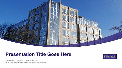 IB University of Health and Social Sciences Course/Courseware Creation PPT Template