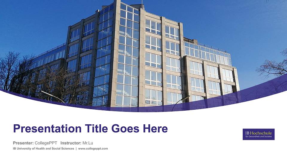 IB University of Health and Social Sciences Course/Courseware Creation PPT Template16:9 ratio PPT effect preview image