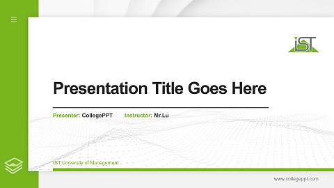 IST University of Management Thesis Proposal/Graduation Defense PPT Template