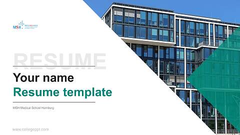 MSH Medical School Hamburg Resume PPT Template