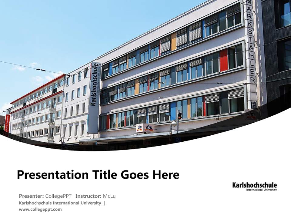 Karlshochschule International University Course/Courseware Creation PPT Template4:3 ratio PPT effect preview image5