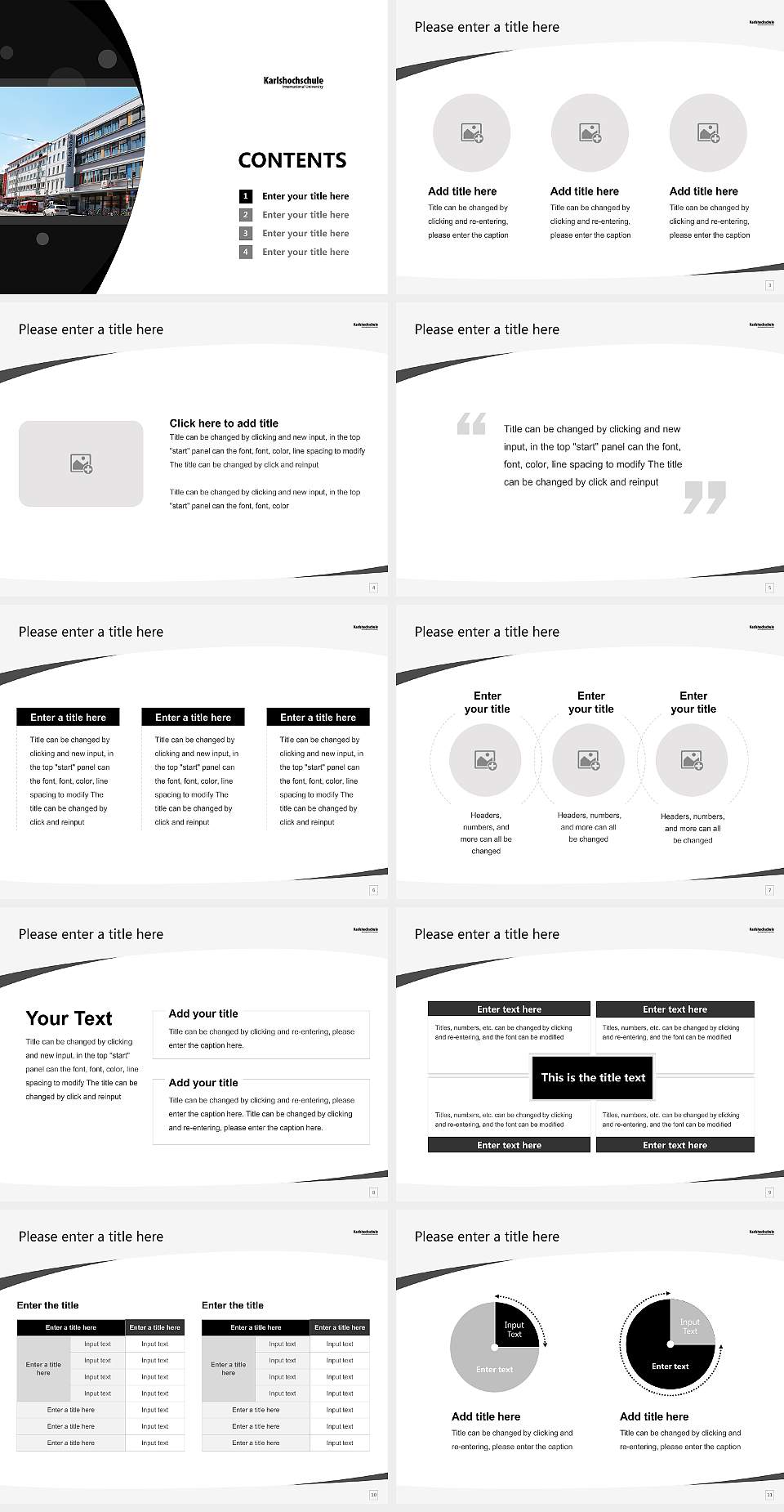 Karlshochschule International University Course/Courseware Creation PPT Template4:3 ratio PPT effect preview image2