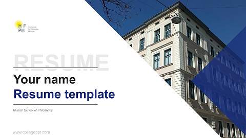 Munich School of Philosophy Resume PPT Template