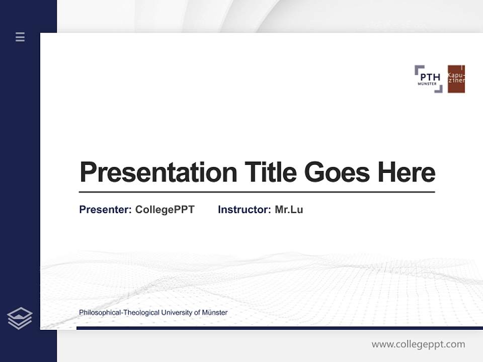Philosophical-Theological University of Münster Thesis Proposal/Graduation Defense PPT Template4:3 ratio PPT effect preview image5