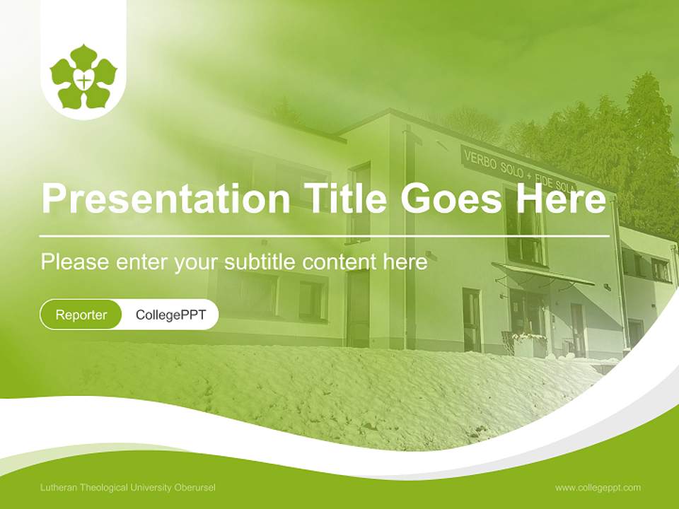 Lutheran Theological University Oberursel Lecture Sharing and Networking Event PPT Template4:3 ratio PPT effect preview image4