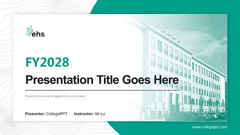 Protestant University of Applied Sciences Dresden Academic Presentation/Research Findings Report PPT Template