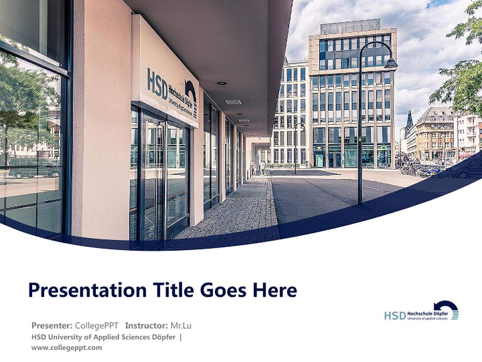 HSD University of Applied Sciences Döpfer Course/Courseware Creation PPT Template4:3 ratio PPT effect preview image5