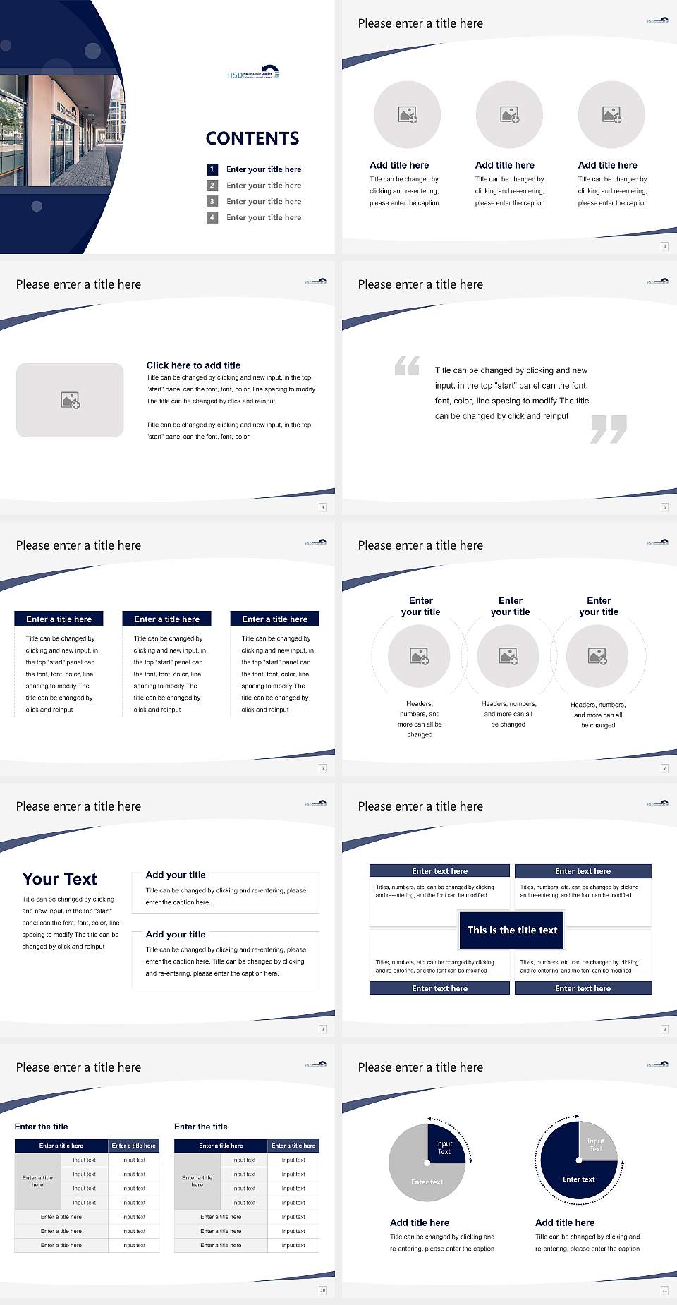 HSD University of Applied Sciences Döpfer Course/Courseware Creation PPT Template4:3 ratio PPT effect preview image2