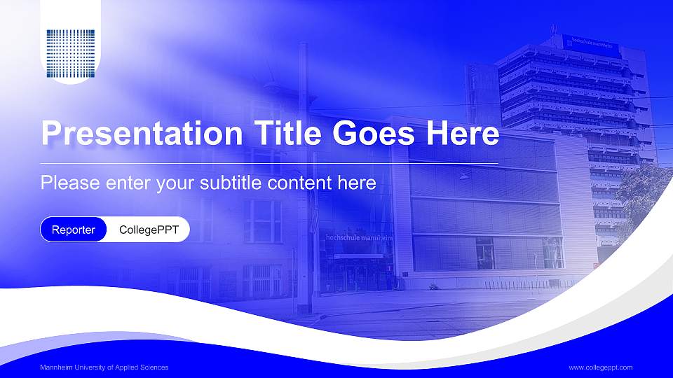 Mannheim University of Applied Sciences Lecture Sharing and Networking Event PPT Template16:9 ratio PPT effect preview image