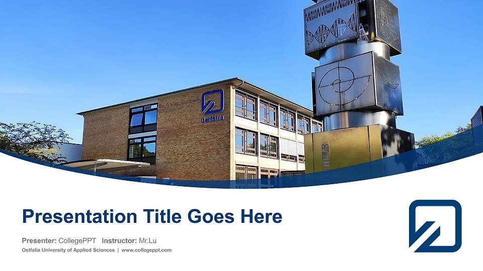 Ostfalia University of Applied Sciences Course/Courseware Creation PPT Template16:9 ratio PPT effect preview image
