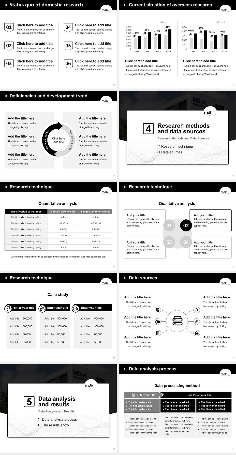 Mediadesign University of Applied Sciences Graduation Thesis Defense PPT Template4:3 ratio PPT effect preview image4