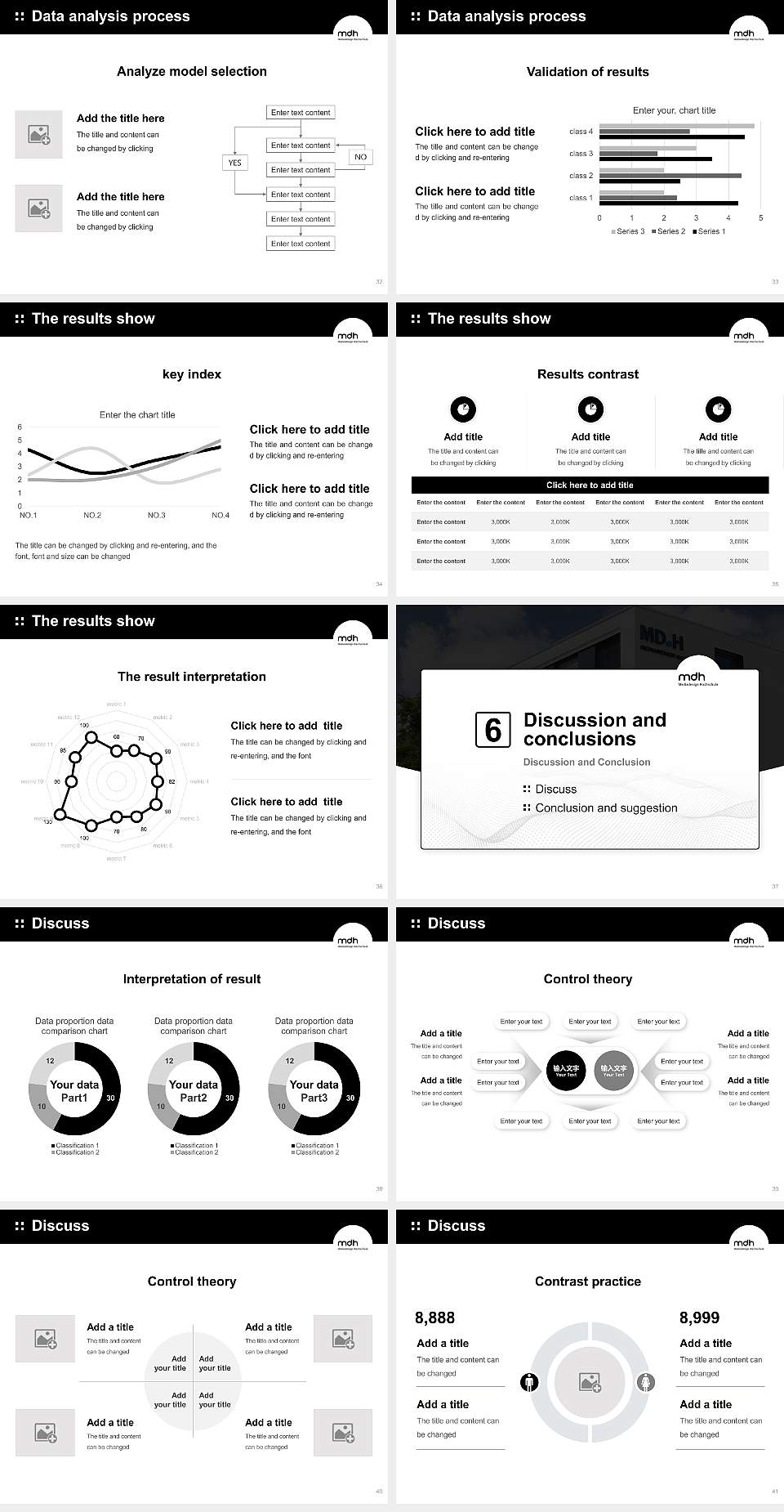 Mediadesign University of Applied Sciences Graduation Thesis Defense PPT Template4:3 ratio PPT effect preview image5