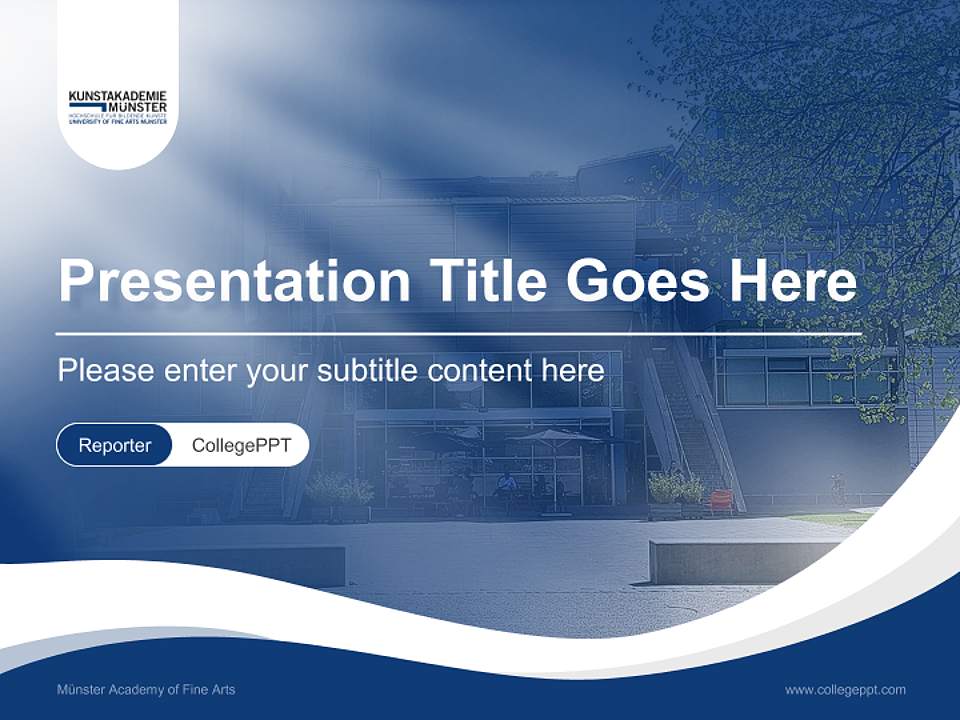 Münster Academy of Fine Arts Lecture Sharing and Networking Event PPT Template4:3 ratio PPT effect preview image4