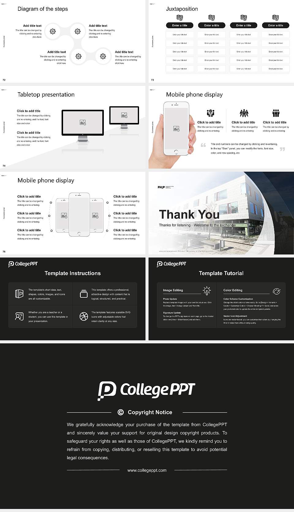 Potsdam University of Applied Sciences Competition/Entrepreneurship Contest PPT Template16:9 ratio PPT effect preview image9