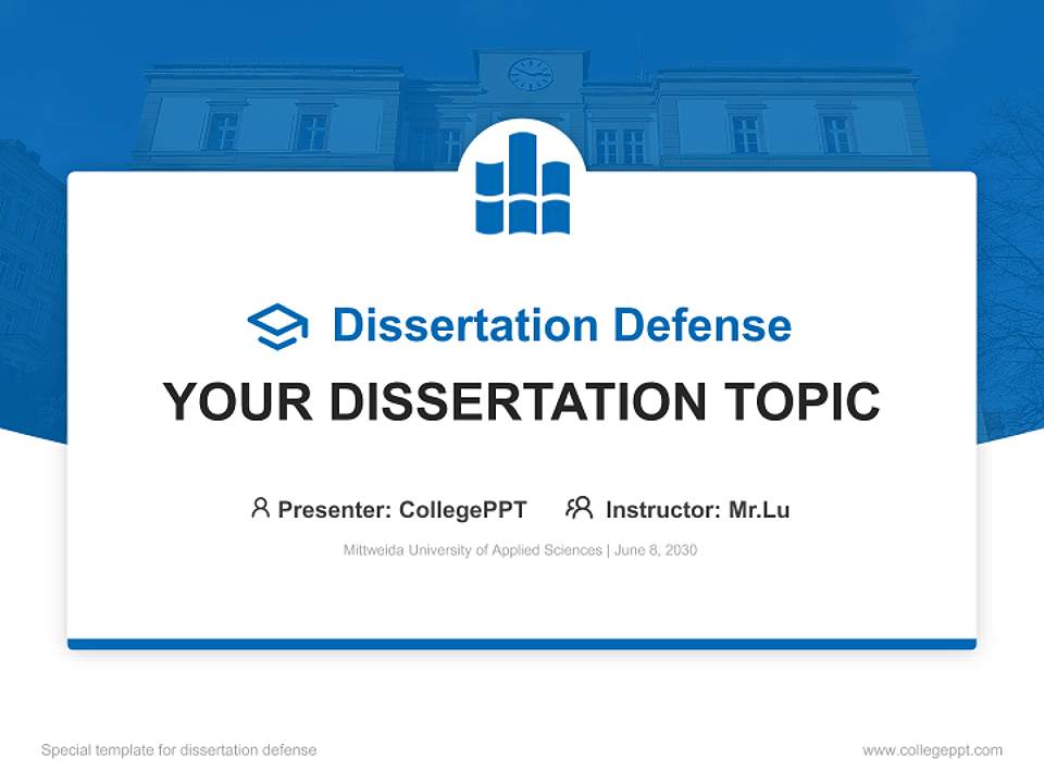 Mittweida University of Applied Sciences Graduation Thesis Defense PPT Template4:3 ratio PPT effect preview image7