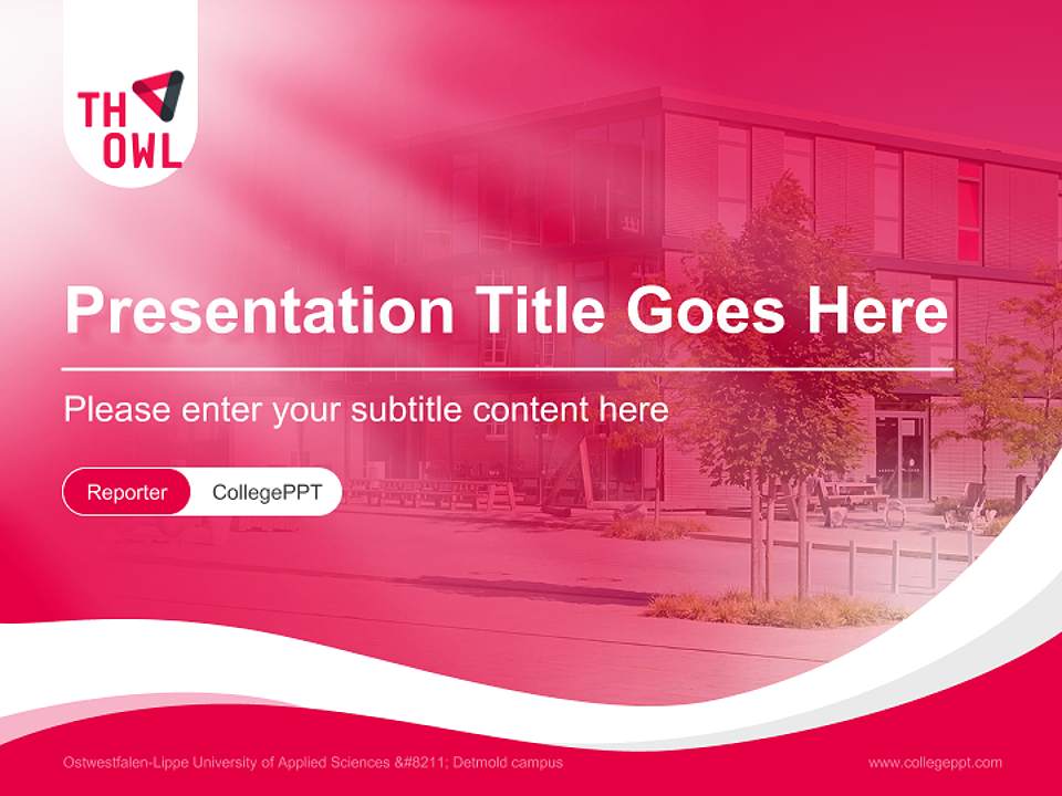 Ostwestfalen-Lippe University of Applied Sciences – Detmold campus Lecture Sharing and Networking Event PPT Template4:3 ratio PPT effect preview image4