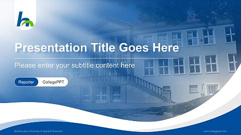 Nordhausen University of Applied Sciences Lecture Sharing and Networking Event PPT Template