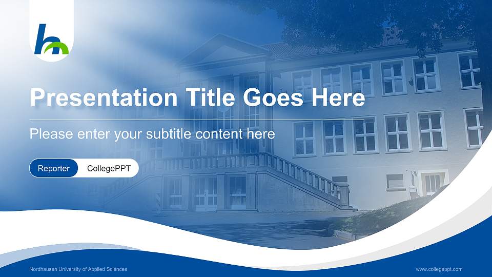Nordhausen University of Applied Sciences Lecture Sharing and Networking Event PPT Template16:9 ratio PPT effect preview image