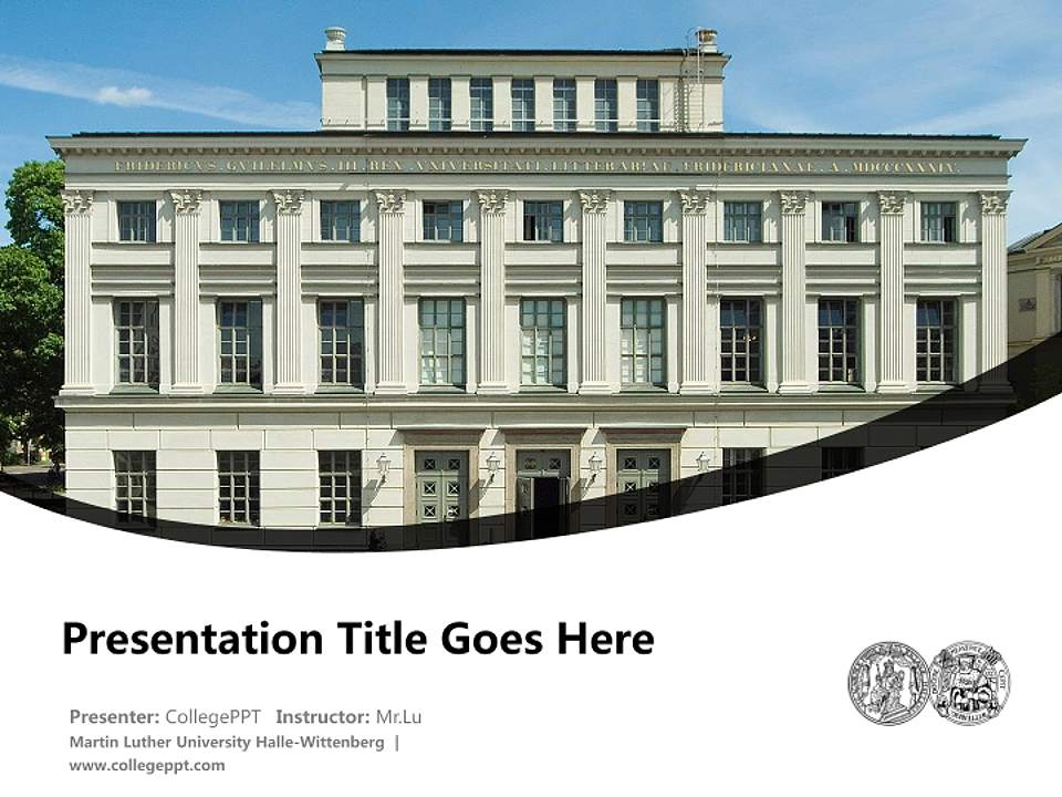 Martin Luther University Halle-Wittenberg Course/Courseware Creation PPT Template4:3 ratio PPT effect preview image5