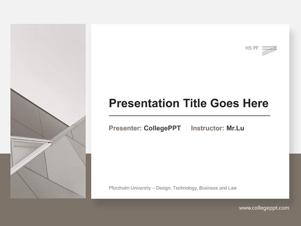 Pforzheim University – Design, Technology, Business and Law General PPT Template4:3 ratio PPT effect preview image6