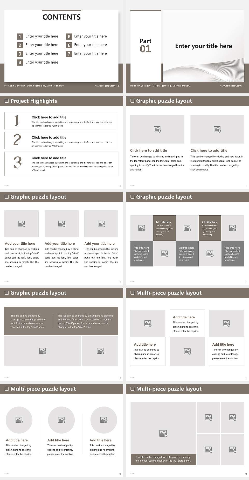 Pforzheim University – Design, Technology, Business and Law General PPT Template4:3 ratio PPT effect preview image2