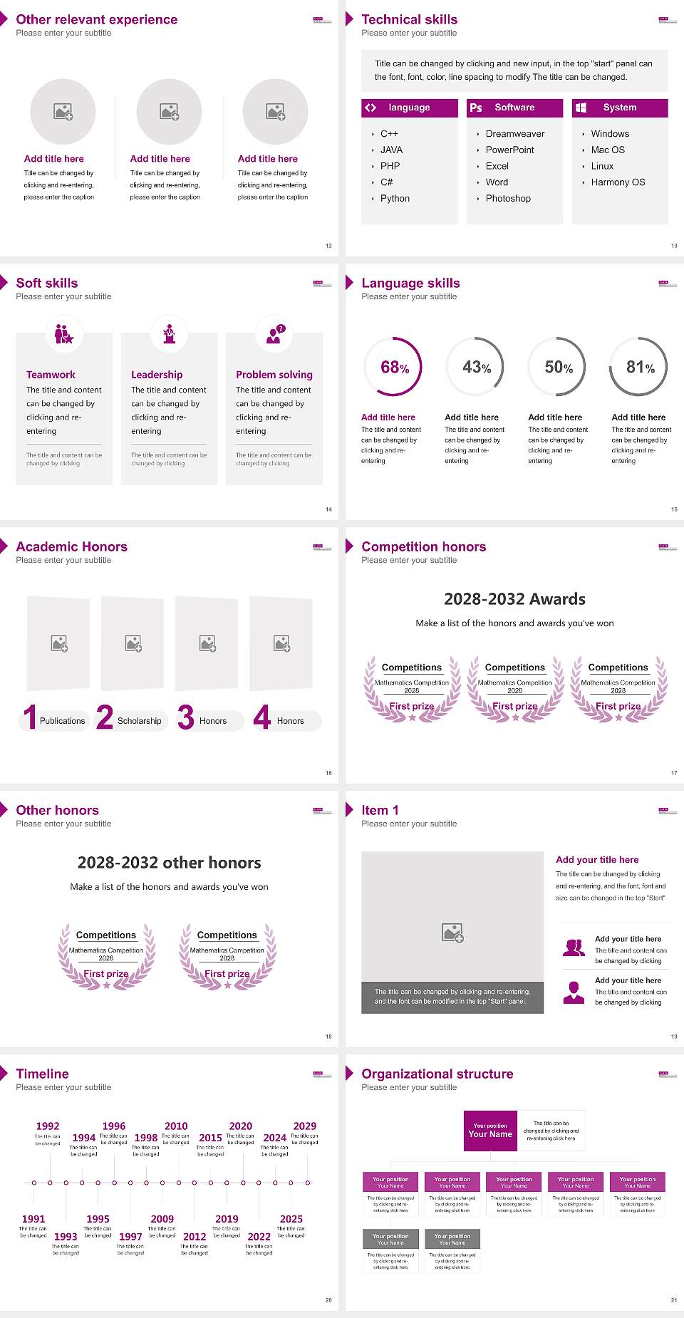 Kiel University Resume PPT Template4:3 ratio PPT effect preview image3