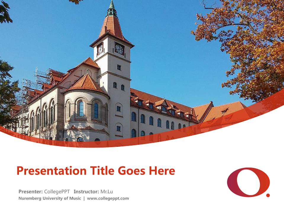 Nuremberg University of Music Course/Courseware Creation PPT Template4:3 ratio PPT effect preview image5