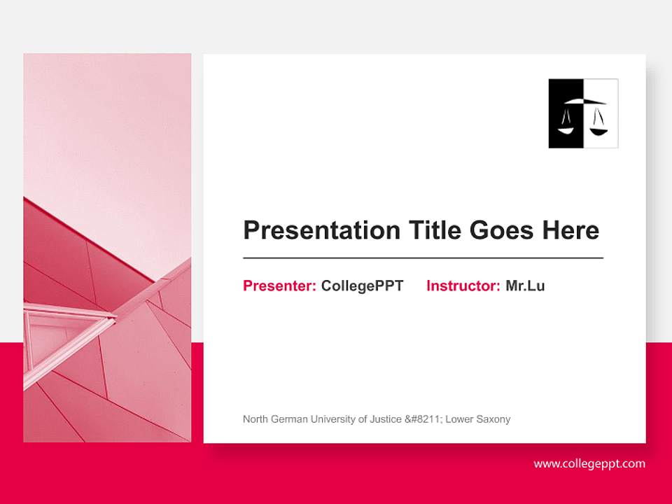 North German University of Justice – Lower Saxony General PPT Template4:3 ratio PPT effect preview image6