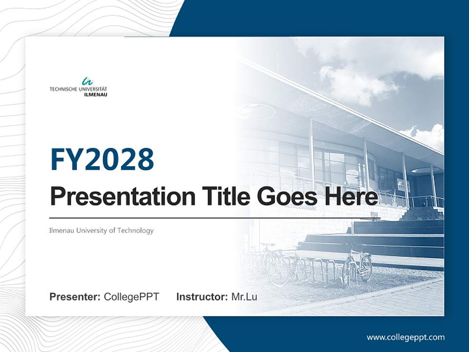Ilmenau University of Technology Academic Presentation/Research Findings Report PPT Template4:3 ratio PPT effect preview image5