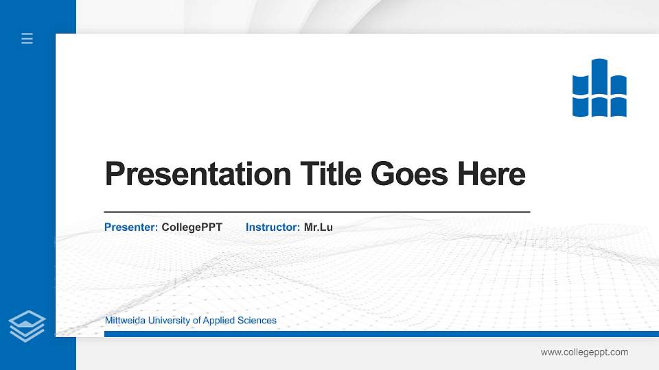 Mittweida University of Applied Sciences Thesis Proposal/Graduation Defense PPT Template16:9 ratio PPT effect preview image