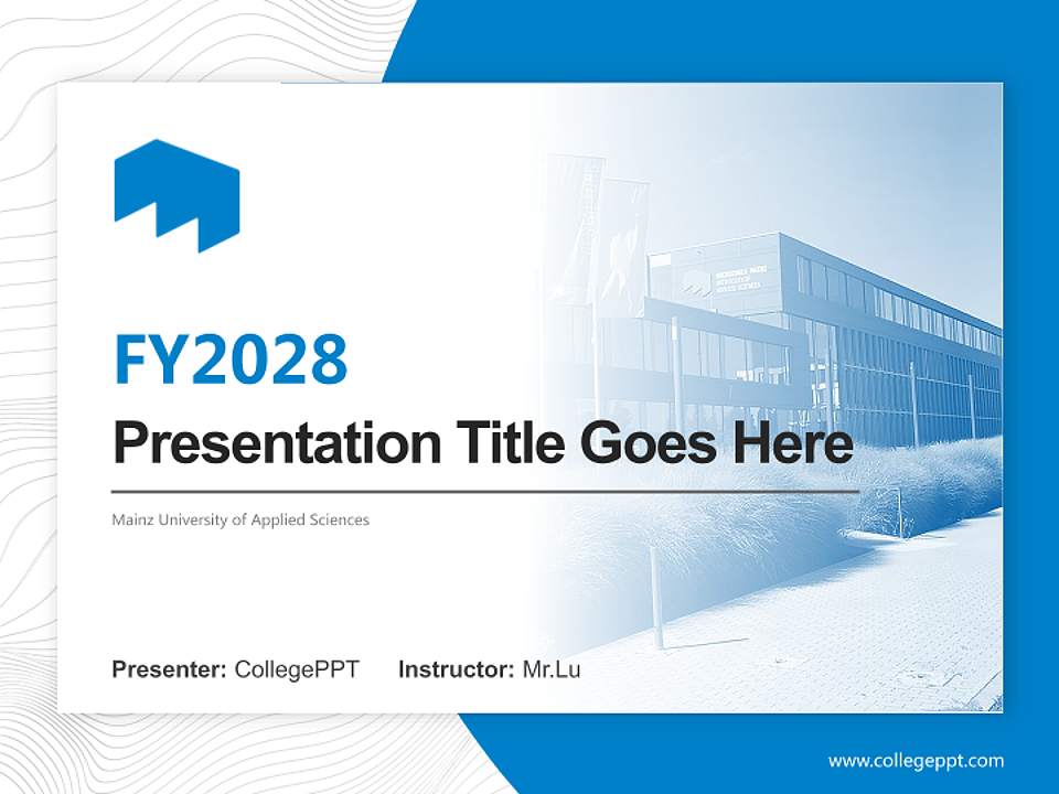 Mainz University of Applied Sciences Academic Presentation/Research Findings Report PPT Template4:3 ratio PPT effect preview image5
