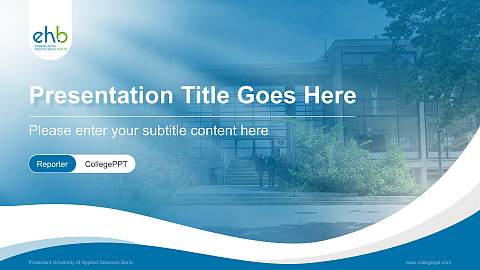 Protestant University of Applied Sciences Berlin Lecture Sharing and Networking Event PPT Template