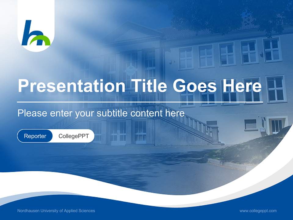 Nordhausen University of Applied Sciences Lecture Sharing and Networking Event PPT Template4:3 ratio PPT effect preview image4
