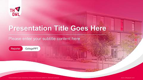 Ostwestfalen-Lippe University of Applied Sciences – Detmold campus Lecture Sharing and Networking Event PPT Template