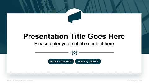Media University of Applied Sciences National Scholarship Defense PPT Template